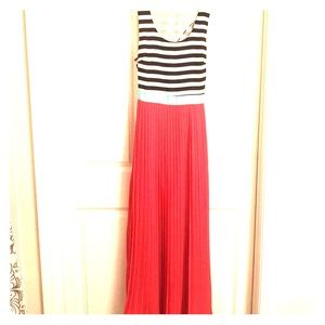 A maxy dress with an open back